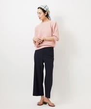 F6LDD11230 MICHEL KLEIN(小さいサイズ)(メゾン ドゥ サンク) [小さいサイズ][2WAYストレッチ]定番ワイドパンツ ライトグレー