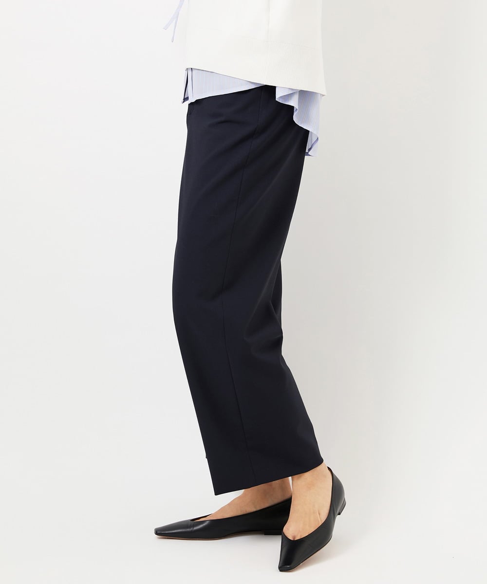 F6LDD11230 MICHEL KLEIN(小さいサイズ)(メゾン ドゥ サンク) [小さいサイズ][2WAYストレッチ]定番ワイドパンツ ライトグレー