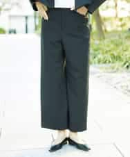 F6LDD11230 MICHEL KLEIN(小さいサイズ)(メゾン ドゥ サンク) [小さいサイズ][2WAYストレッチ]定番ワイドパンツ ブラック