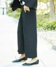 F6LDD11230 MICHEL KLEIN(小さいサイズ)(メゾン ドゥ サンク) [小さいサイズ][2WAYストレッチ]定番ワイドパンツ ブラック