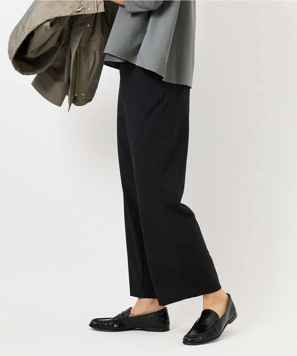 F6LDD11230 MICHEL KLEIN(小さいサイズ)(メゾン ドゥ サンク) [小さいサイズ][2WAYストレッチ]定番ワイドパンツ ブラック