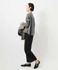 F6LDD11230 MICHEL KLEIN(小さいサイズ)(メゾン ドゥ サンク) [小さいサイズ][2WAYストレッチ]定番ワイドパンツ ブラック