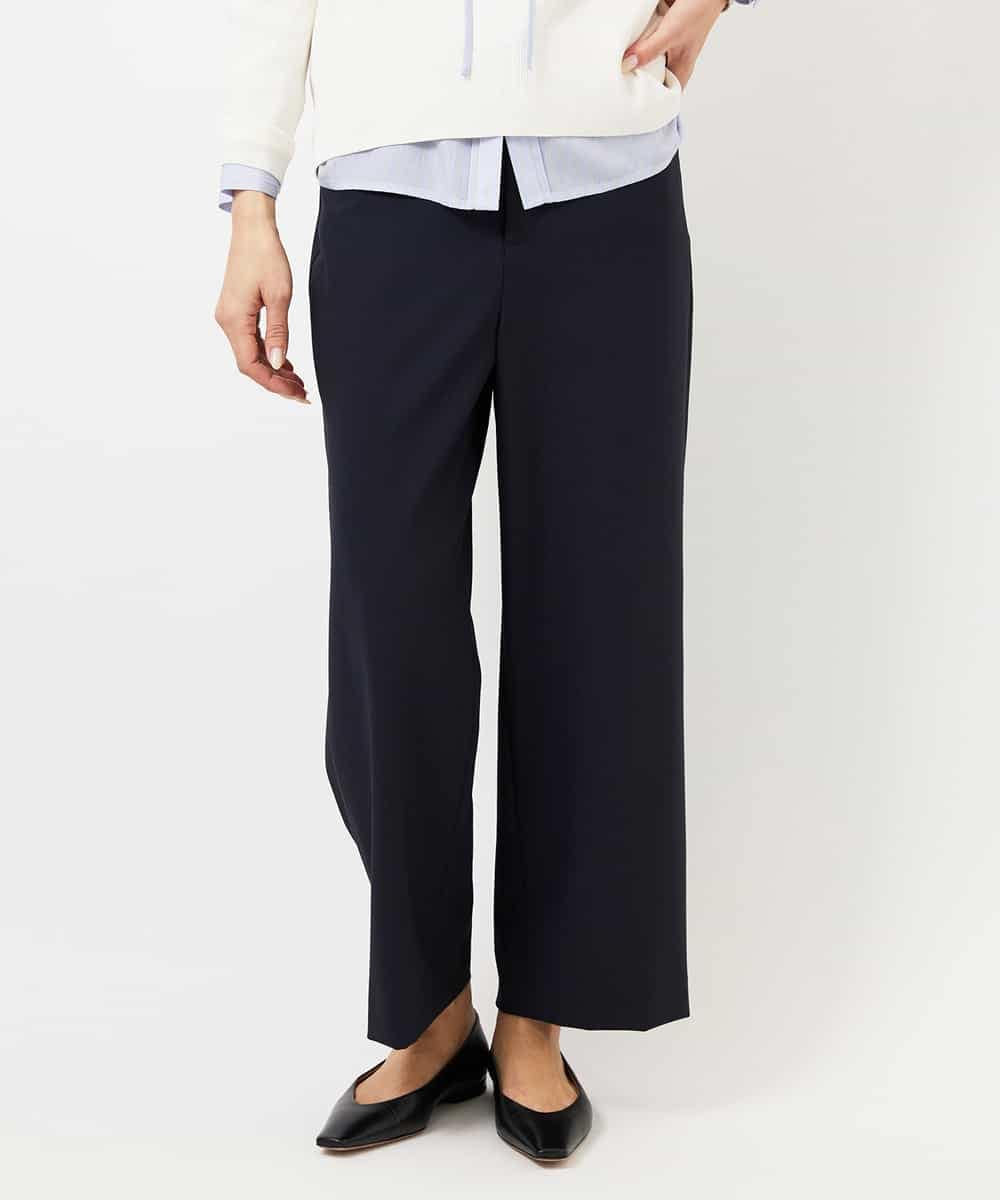 F6LDD11230 MICHEL KLEIN(小さいサイズ)(メゾン ドゥ サンク) [小さいサイズ][2WAYストレッチ]定番ワイドパンツ ブラック