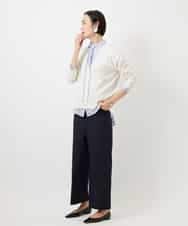 F6LDD11230 MICHEL KLEIN(小さいサイズ)(メゾン ドゥ サンク) [小さいサイズ][2WAYストレッチ]定番ワイドパンツ ブラック