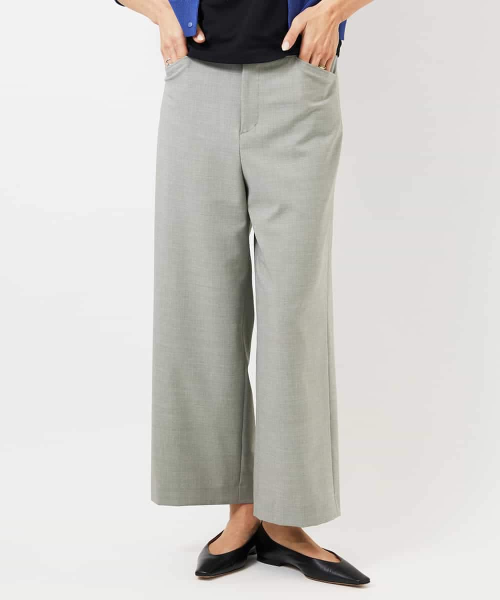 F6LDD11230 MICHEL KLEIN(小さいサイズ)(メゾン ドゥ サンク) [小さいサイズ][2WAYストレッチ]定番ワイドパンツ ブラック