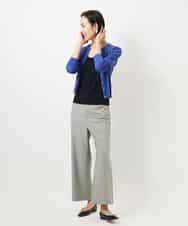 F6LDD11230 MICHEL KLEIN(小さいサイズ)(メゾン ドゥ サンク) [小さいサイズ][2WAYストレッチ]定番ワイドパンツ ブラック