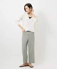 F6LDD11230 MICHEL KLEIN(小さいサイズ)(メゾン ドゥ サンク) [小さいサイズ][2WAYストレッチ]定番ワイドパンツ ブラック