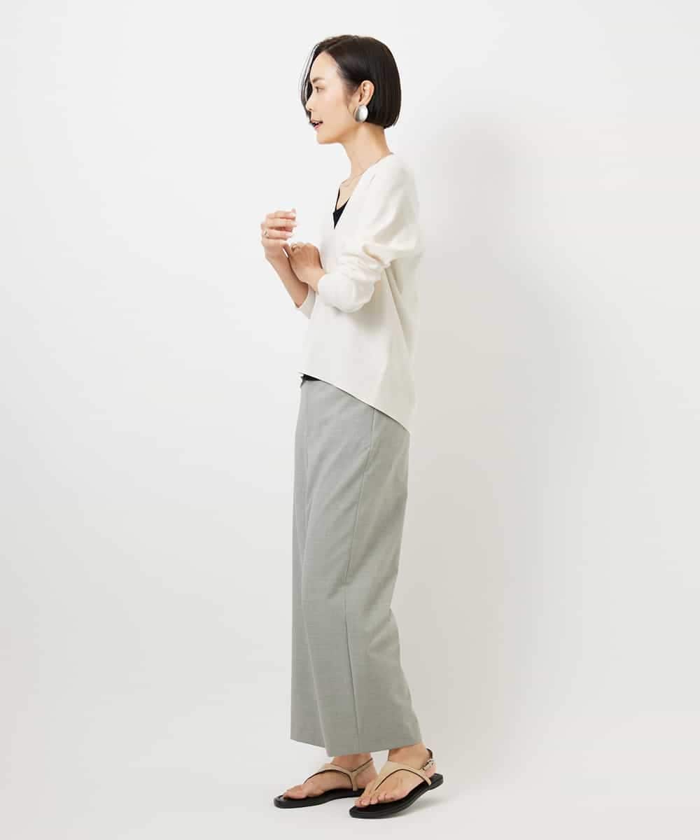 F6LDD11230 MICHEL KLEIN(小さいサイズ)(メゾン ドゥ サンク) [小さいサイズ][2WAYストレッチ]定番ワイドパンツ ブラック