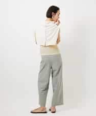 F6LDD11230 MICHEL KLEIN(小さいサイズ)(メゾン ドゥ サンク) [小さいサイズ][2WAYストレッチ]定番ワイドパンツ ブラック