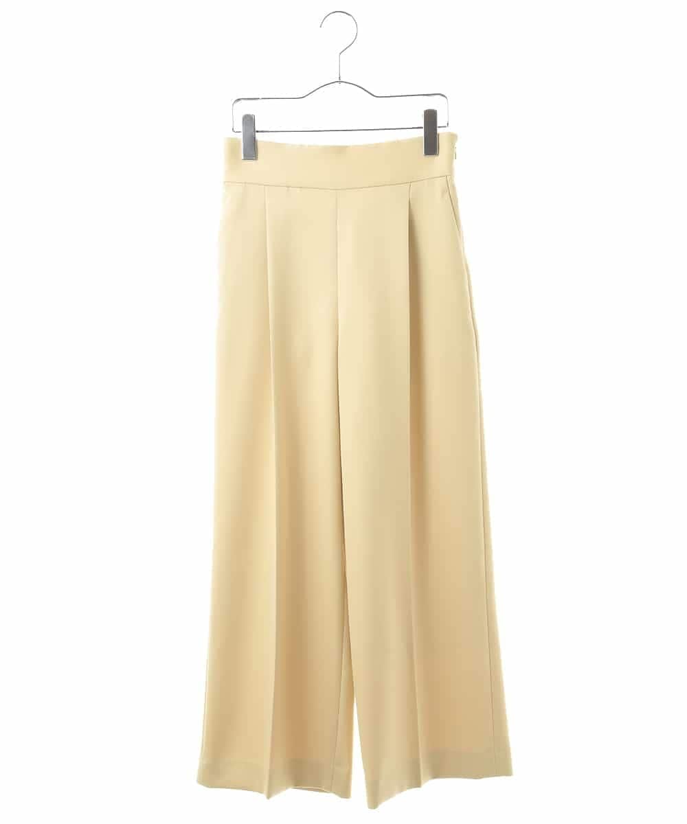 F6LDM17220 MICHEL KLEIN(小さいサイズ)(メゾン ドゥ サンク) 【洗える】ハイウエストワイドストレートパンツ ライトブルー