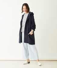 F6LDM17220 MICHEL KLEIN(小さいサイズ)(メゾン ドゥ サンク) 【洗える】ハイウエストワイドストレートパンツ イエロー