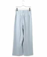F6LDM17220 MICHEL KLEIN(小さいサイズ)(メゾン ドゥ サンク) 【洗える】ハイウエストワイドストレートパンツ ライトブルー