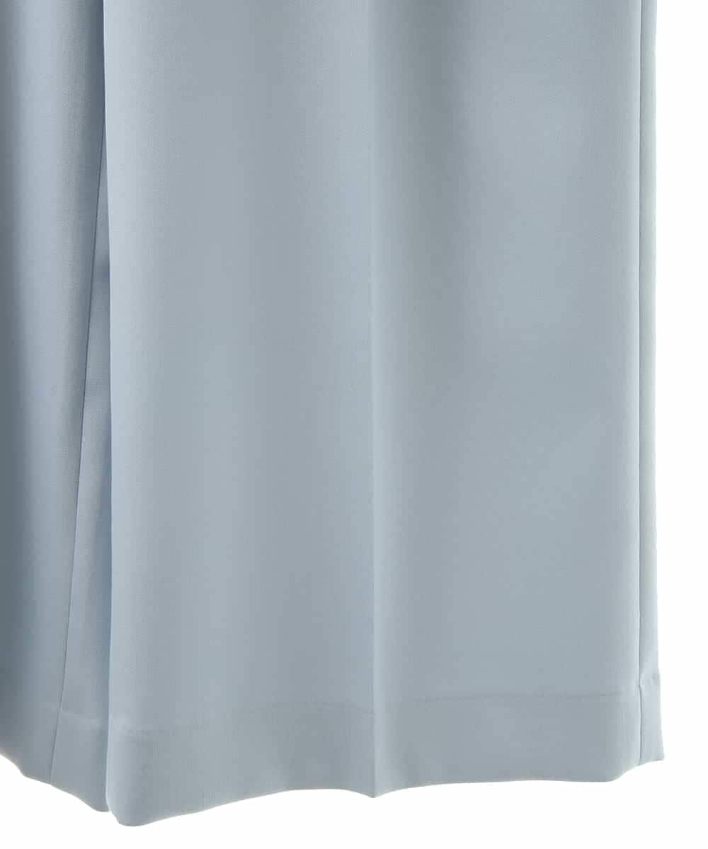 F6LDM17220 MICHEL KLEIN(小さいサイズ)(メゾン ドゥ サンク) 【洗える】ハイウエストワイドストレートパンツ ライトブルー