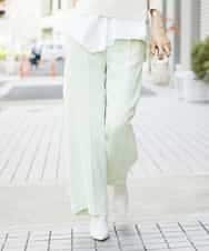 F6LDS03230 MICHEL KLEIN(小さいサイズ)(メゾン ドゥ サンク) [小さいサイズ]ダブルクロスセミフレアパンツ ブラック(94)