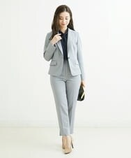 F6LDS05230 MICHEL KLEIN(小さいサイズ)(メゾン ドゥ サンク) [小さいサイズ]トリコットカノコテーパードパンツ（セットアップ対応） グレー(92)