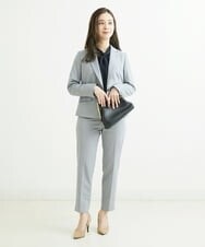 F6LDS05230 MICHEL KLEIN(小さいサイズ)(メゾン ドゥ サンク) [小さいサイズ]トリコットカノコテーパードパンツ（セットアップ対応） グレー(92)