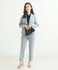 F6LDS05230 MICHEL KLEIN(小さいサイズ)(メゾン ドゥ サンク) [小さいサイズ]トリコットカノコテーパードパンツ（セットアップ対応） グレー(92)