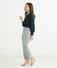 F6LDS05230 MICHEL KLEIN(小さいサイズ)(メゾン ドゥ サンク) [小さいサイズ]トリコットカノコテーパードパンツ（セットアップ対応） グレー(92)