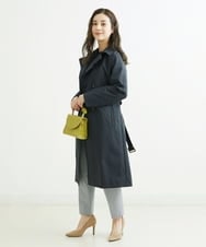 F6LDS05230 MICHEL KLEIN(小さいサイズ)(メゾン ドゥ サンク) [小さいサイズ]トリコットカノコテーパードパンツ（セットアップ対応） グレー(92)