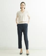 F6LDS05230 MICHEL KLEIN(小さいサイズ)(メゾン ドゥ サンク) [小さいサイズ]トリコットカノコテーパードパンツ（セットアップ対応） グレー(92)