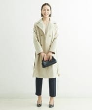 F6LDS05230 MICHEL KLEIN(小さいサイズ)(メゾン ドゥ サンク) [小さいサイズ]トリコットカノコテーパードパンツ（セットアップ対応） グレー(92)