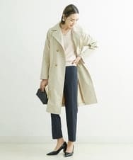 F6LDS05230 MICHEL KLEIN(小さいサイズ)(メゾン ドゥ サンク) [小さいサイズ]トリコットカノコテーパードパンツ（セットアップ対応） グレー(92)