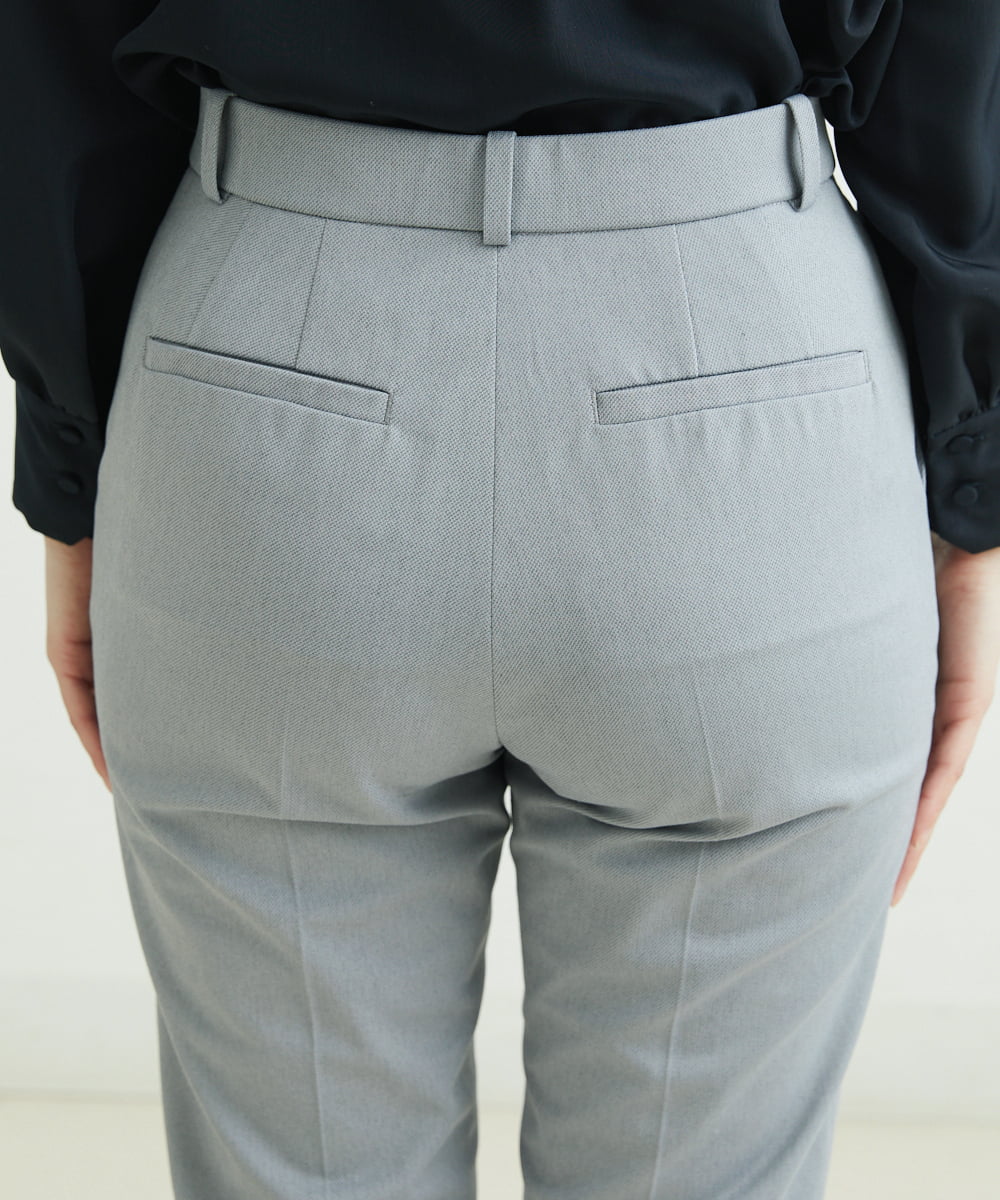F6LDS05230 MICHEL KLEIN(小さいサイズ)(メゾン ドゥ サンク) [小さいサイズ]トリコットカノコテーパードパンツ（セットアップ対応） グレー(92)