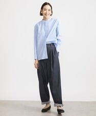 F6LDV13230 MICHEL KLEIN(小さいサイズ)(メゾン ドゥ サンク) [小さいサイズ]デニムライクルーズラインパンツ ネイビー(57)
