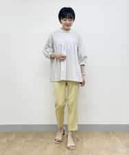 F6LFP28180 MICHEL KLEIN(小さいサイズ)(メゾン ドゥ サンク) 【洗える】テーパードカラーパンツ(小さいサイズ) グリーン(35)
