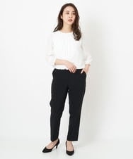 F6LFS19230 MICHEL KLEIN(小さいサイズ)(メゾン ドゥ サンク) [小さいサイズ]ストレッチテーパードパンツ(セットアップ対応) オフホワイト(81)