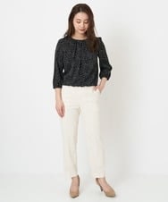 F6LFS19230 MICHEL KLEIN(小さいサイズ)(メゾン ドゥ サンク) [小さいサイズ]ストレッチテーパードパンツ(セットアップ対応) オフホワイト(81)