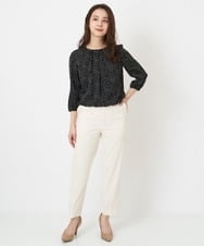 F6LFS19230 MICHEL KLEIN(小さいサイズ)(メゾン ドゥ サンク) [小さいサイズ]ストレッチテーパードパンツ(セットアップ対応) オフホワイト(81)