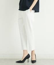 F6LFS24200 MICHEL KLEIN(小さいサイズ)(メゾン ドゥ サンク) [小さいサイズ]ドライギャバスリムストレッチテーパードパンツ/人気 ホワイト(90)