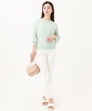 F6LGB13190 MICHEL KLEIN(小さいサイズ)(メゾン ドゥ サンク) [小さいサイズ]ストレッチスリムパンツ ホワイト