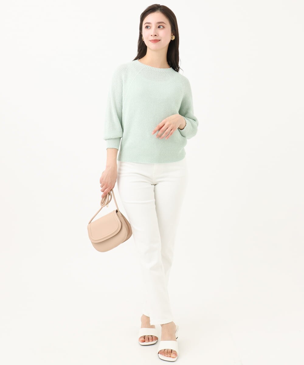 F6LGB13190 MICHEL KLEIN(小さいサイズ)(メゾン ドゥ サンク) [小さいサイズ]ストレッチスリムパンツ ホワイト