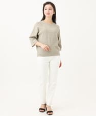 F6LGB13190 MICHEL KLEIN(小さいサイズ)(メゾン ドゥ サンク) [小さいサイズ]ストレッチスリムパンツ ホワイト