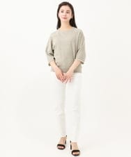 F6LGB13190 MICHEL KLEIN(小さいサイズ)(メゾン ドゥ サンク) [小さいサイズ]ストレッチスリムパンツ ホワイト