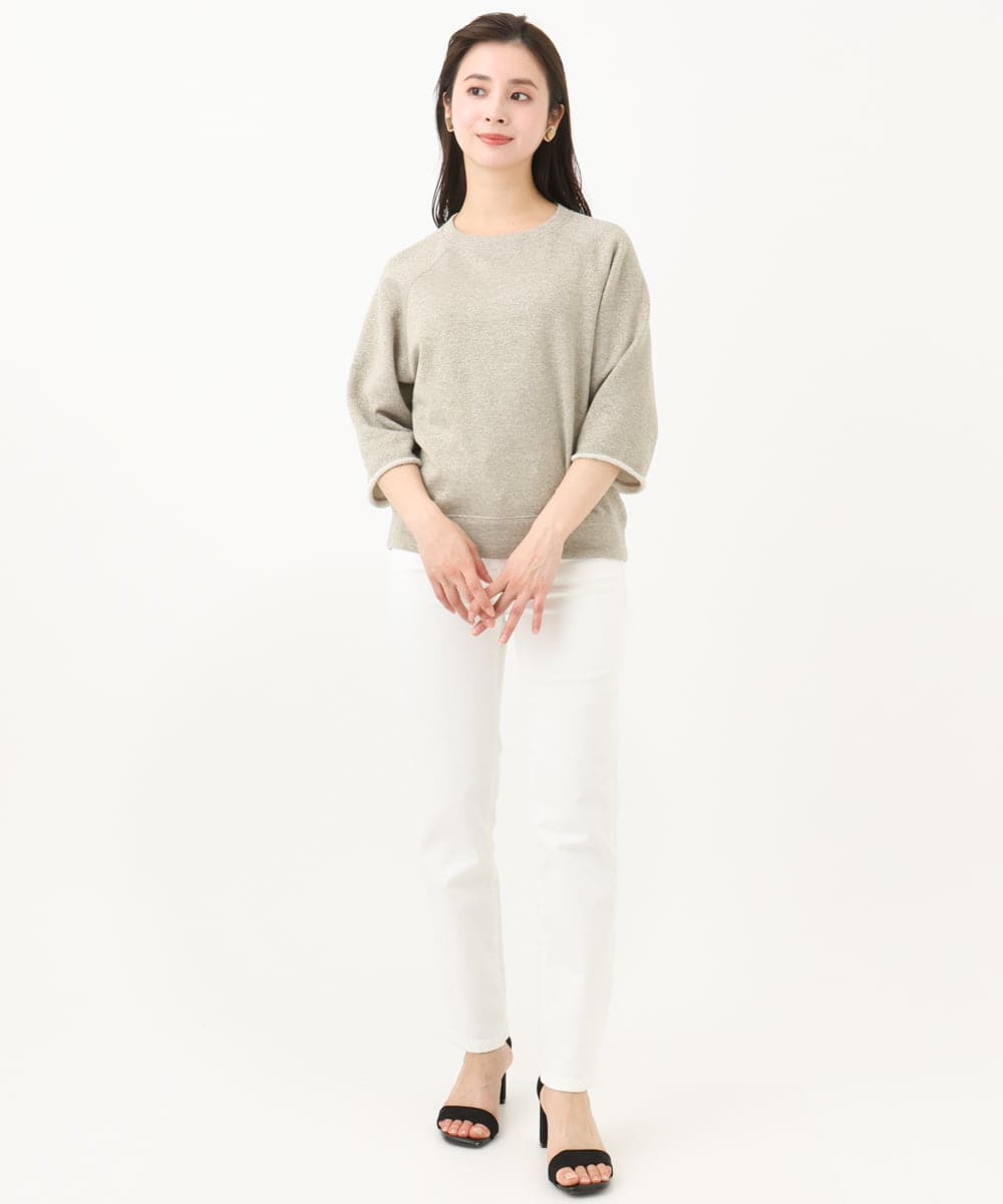 F6LGB13190 MICHEL KLEIN(小さいサイズ)(メゾン ドゥ サンク) [小さいサイズ]ストレッチスリムパンツ ホワイト