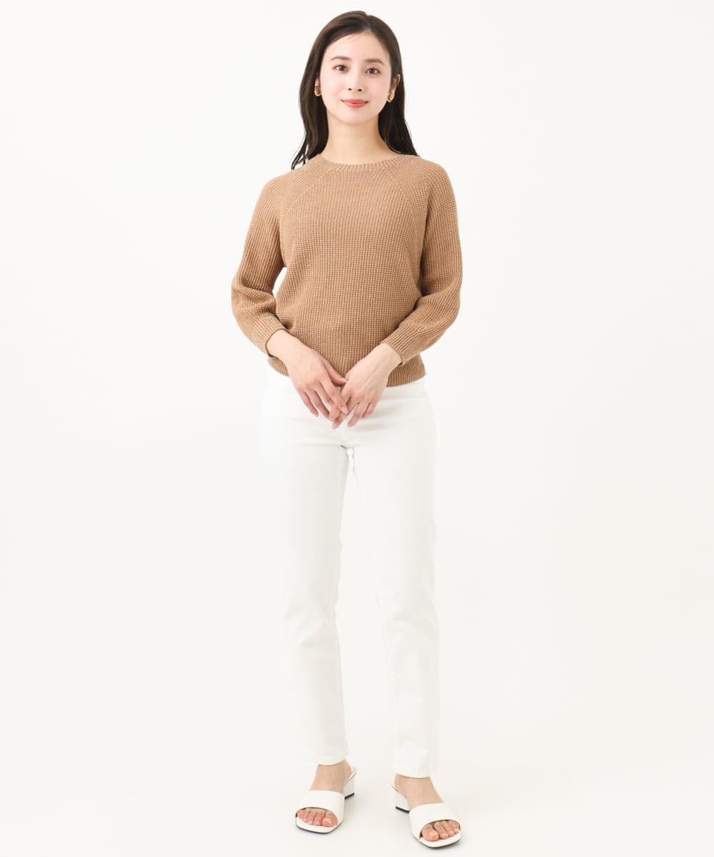 F6LGB13190 MICHEL KLEIN(小さいサイズ)(メゾン ドゥ サンク) [小さいサイズ]ストレッチスリムパンツ ホワイト