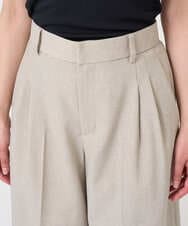 F6LGD05290 MICHEL KLEIN(小さいサイズ)(メゾン ドゥ サンク) [小さいサイズ][セットアップ対応]ツイードライク　ワイドパンツ ベージュ