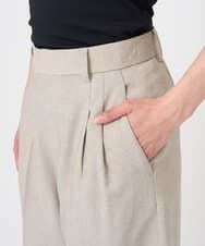 F6LGD05290 MICHEL KLEIN(小さいサイズ)(メゾン ドゥ サンク) [小さいサイズ][セットアップ対応]ツイードライク　ワイドパンツ ベージュ