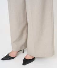 F6LGD05290 MICHEL KLEIN(小さいサイズ)(メゾン ドゥ サンク) [小さいサイズ][セットアップ対応]ツイードライク　ワイドパンツ ベージュ