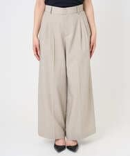 F6LGD05290 MICHEL KLEIN(小さいサイズ)(メゾン ドゥ サンク) [小さいサイズ][セットアップ対応]ツイードライク　ワイドパンツ ベージュ