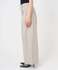 F6LGD05290 MICHEL KLEIN(小さいサイズ)(メゾン ドゥ サンク) [小さいサイズ][セットアップ対応]ツイードライク　ワイドパンツ ベージュ
