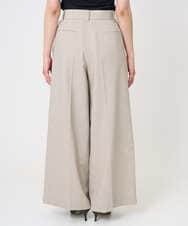 F6LGD05290 MICHEL KLEIN(小さいサイズ)(メゾン ドゥ サンク) [小さいサイズ][セットアップ対応]ツイードライク　ワイドパンツ ベージュ