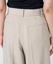 F6LGD05290 MICHEL KLEIN(小さいサイズ)(メゾン ドゥ サンク) [小さいサイズ][セットアップ対応]ツイードライク　ワイドパンツ ベージュ