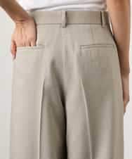 F6LGD05290 MICHEL KLEIN(小さいサイズ)(メゾン ドゥ サンク) [小さいサイズ][セットアップ対応]ツイードライク　ワイドパンツ ベージュ