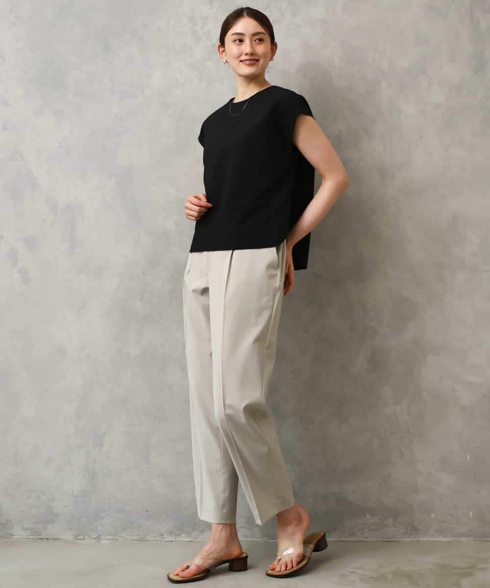 F6LGD06220 MICHEL KLEIN(小さいサイズ)(メゾン ドゥ サンク) [小さいサイズ][リラックスボトム]テーパードパンツ ベージュ