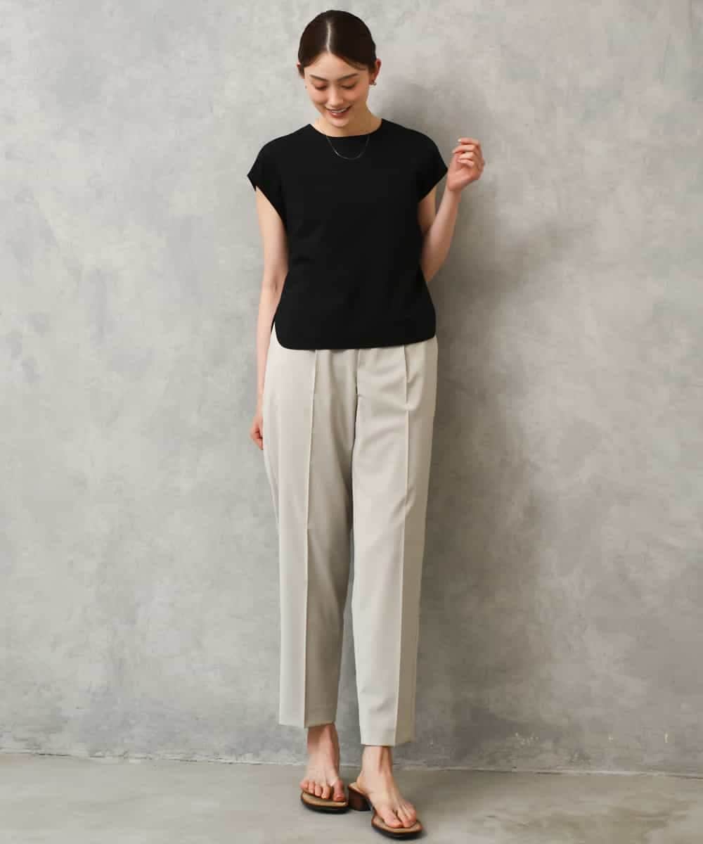 F6LGD06220 MICHEL KLEIN(小さいサイズ)(メゾン ドゥ サンク) [小さいサイズ][リラックスボトム]テーパードパンツ ベージュ