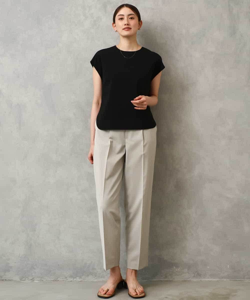 F6LGD06220 MICHEL KLEIN(小さいサイズ)(メゾン ドゥ サンク) [小さいサイズ][リラックスボトム]テーパードパンツ ベージュ